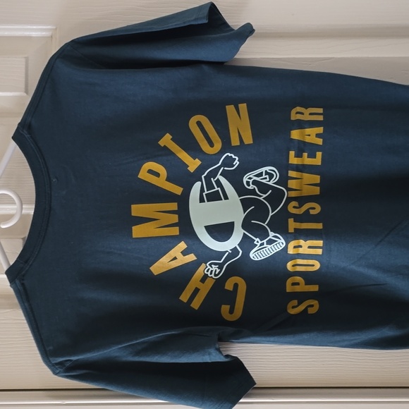 CHAMPION BRAND SIGNATURE MEN'S TEAL GREEN SHORT SLEEVES TEE SHIRT SIZE SMALL - Picture 7 of 16